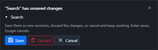 Closing a tab with unsaved changes.
