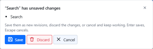 Closing a tab with unsaved changes.