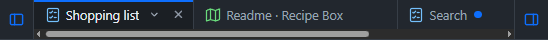 The tab strip, one tab with unsaved changes.